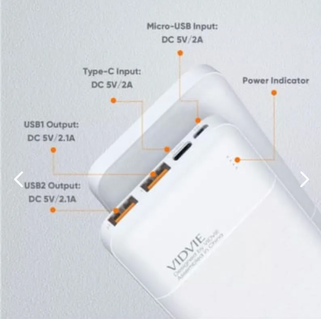 Batería Portátil PowerBank 20000mAh
